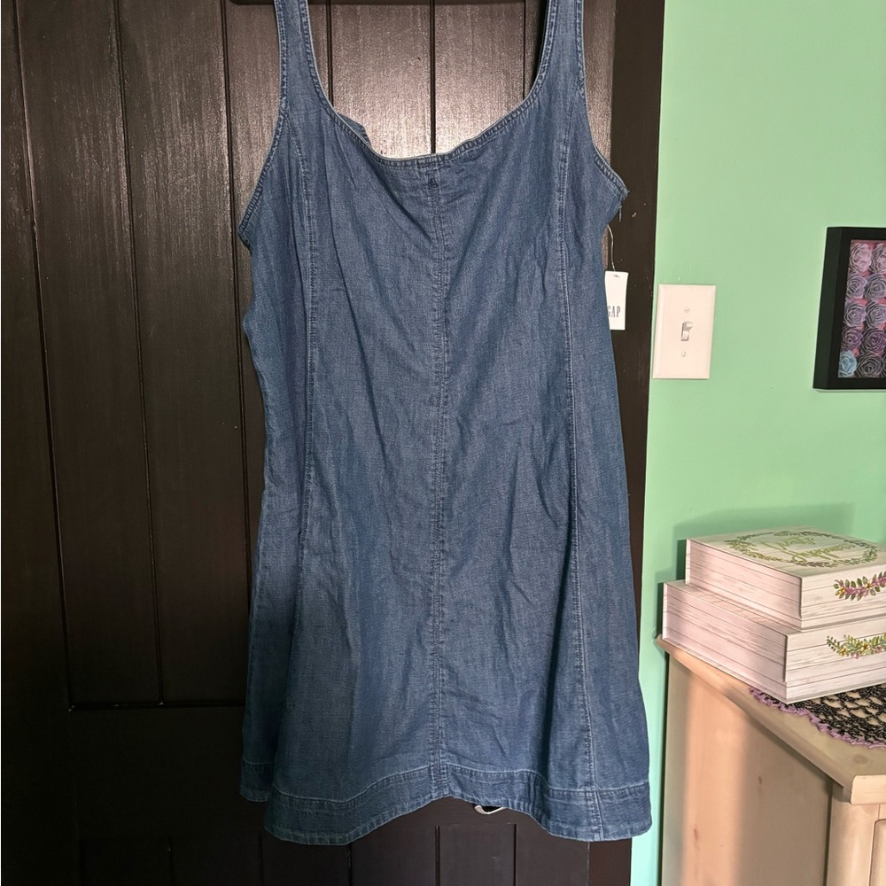 GAP Blue Textured Denim Top